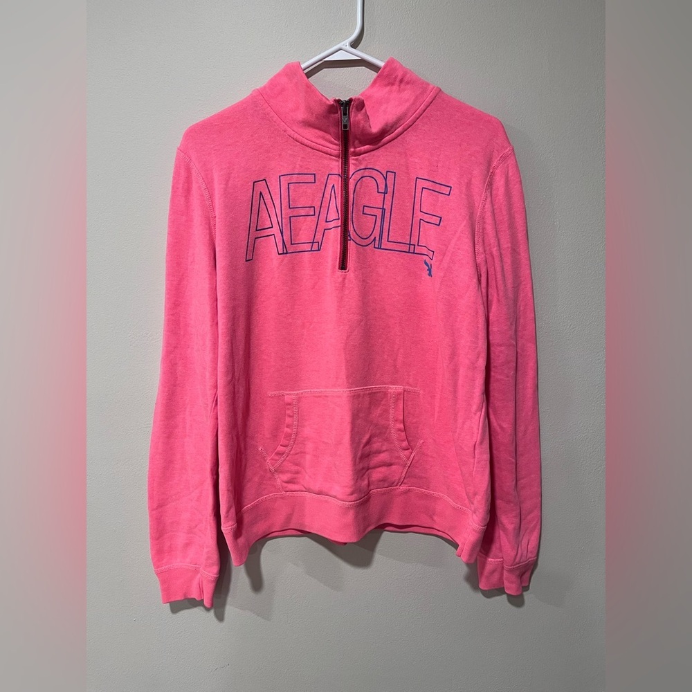 American Eagle Hot Pink Quarter Zip - Large